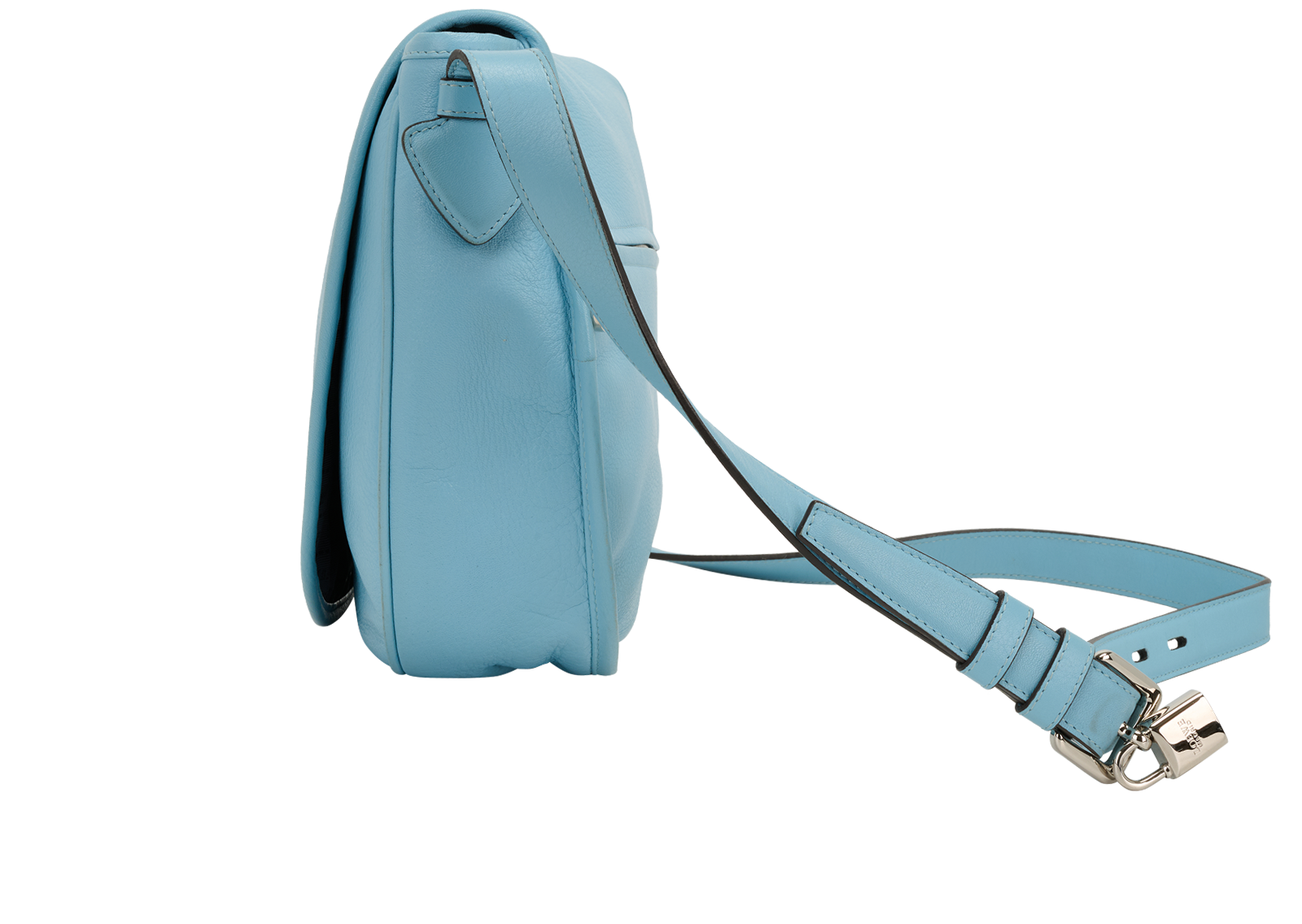 Heritage Messenger, &pound;420, Handbags, Blue, Leather, Bottom view